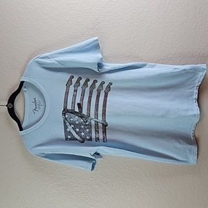 Lucky Brand | Men's Fender Single Stitch Distress Wash Graphic Tee Sz M